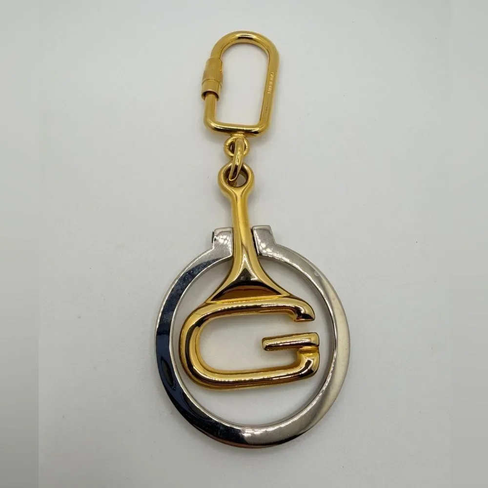 Vintage, possible 1980s, GUCCI two-toned Key Chain/bag charm!